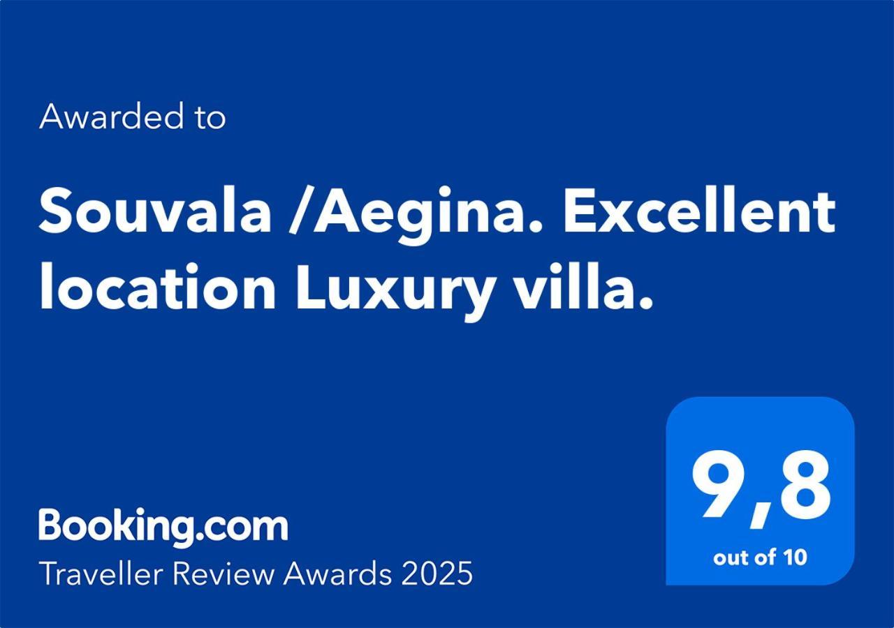 Souvala /Aegina. Excellent Location Luxury Villa. Vathí Exterior foto